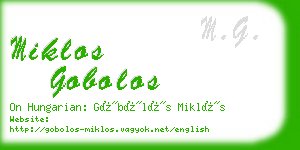 miklos gobolos business card